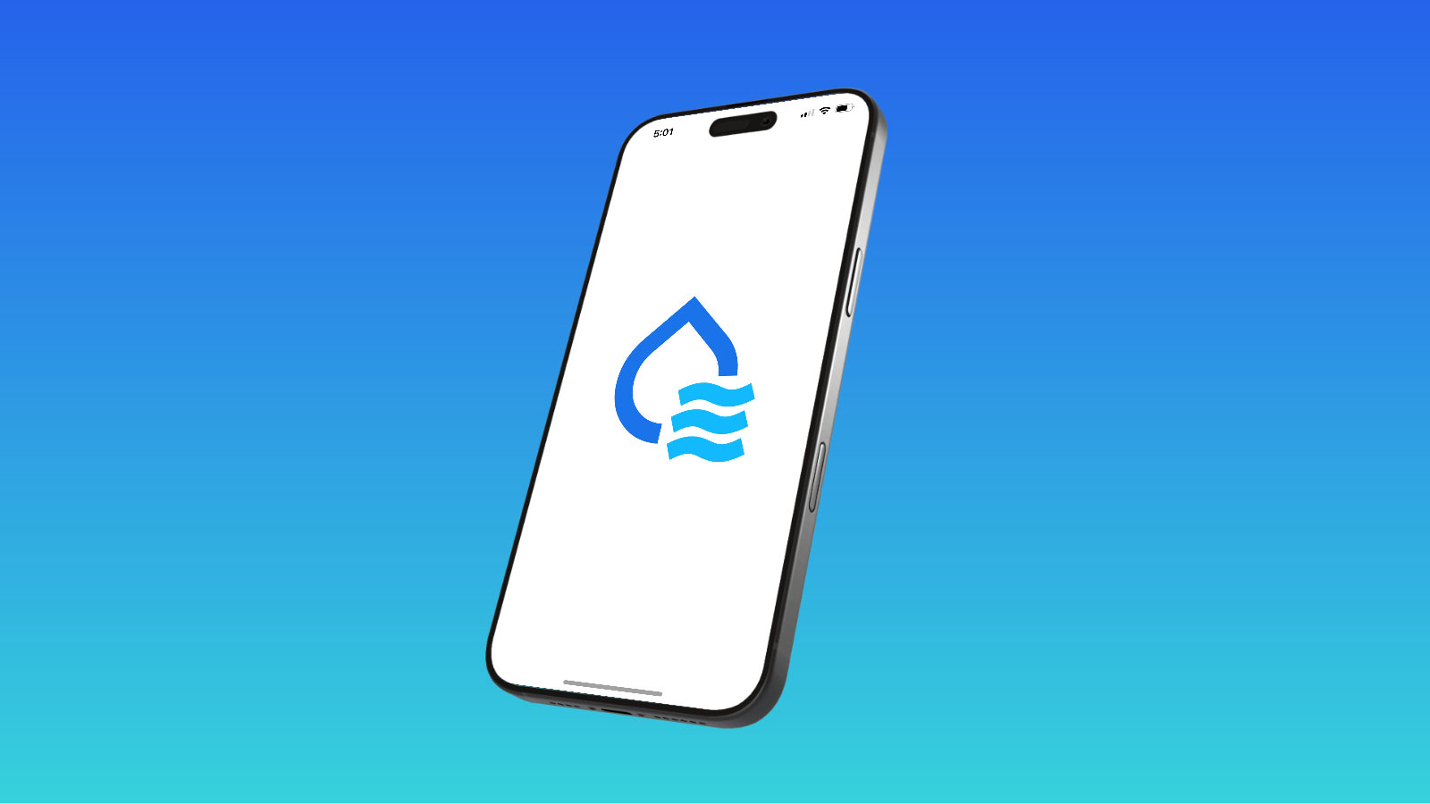 SenseQ device and mobile app showing water tracking