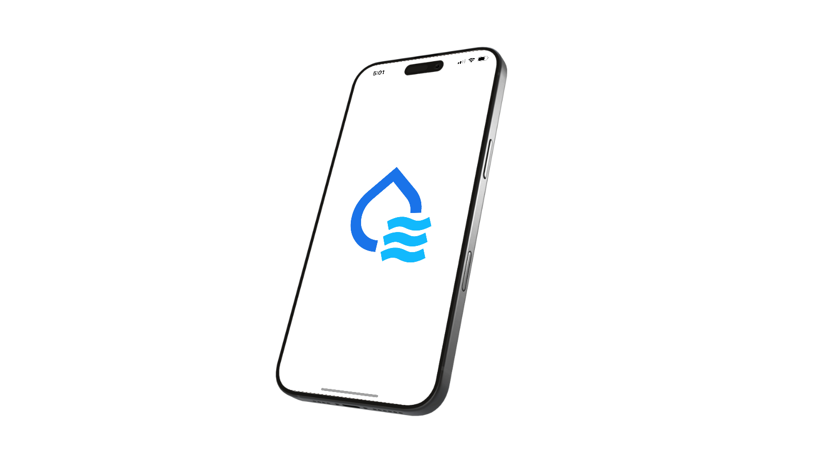 SenseQ device and mobile app showing water tracking